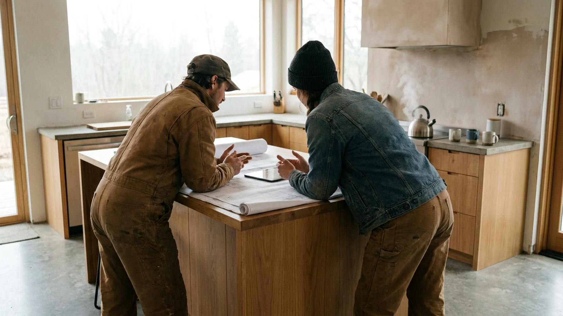Reviewing renovation plans before hiring